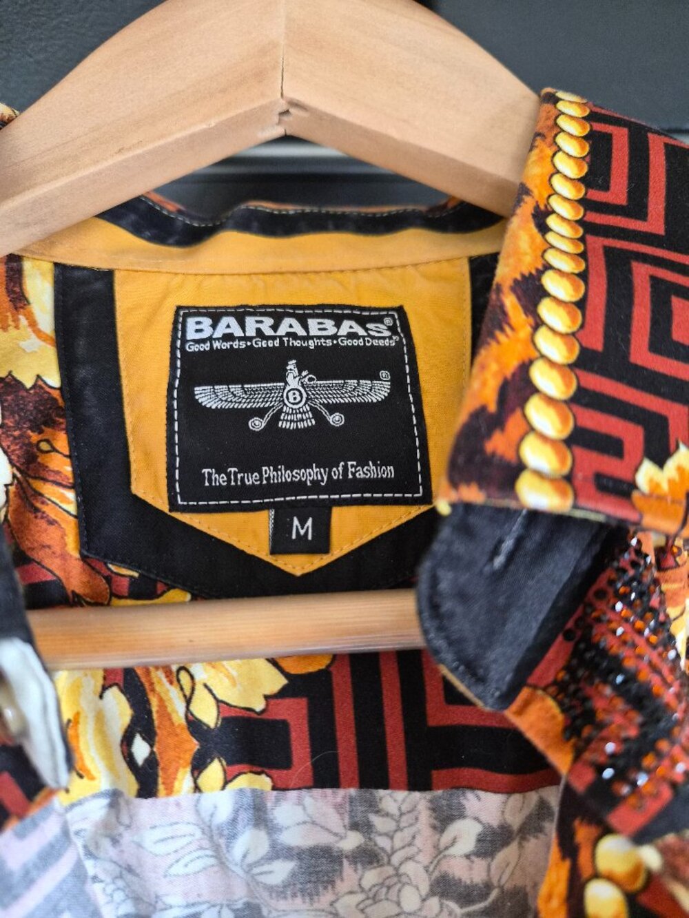 Barabas rhinestone dress/casual button down shirt